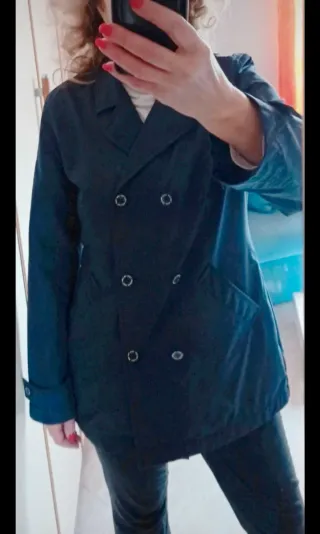 Trench Tom Tailor blu doppiopetto