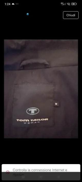 Trench Tom Tailor blu doppiopetto