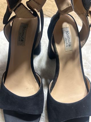 Sandalias tacón negras Formula Joven