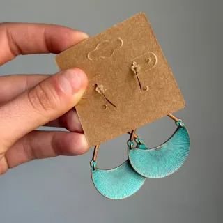 Pendientes Boho Vintage Cobre Turquesa