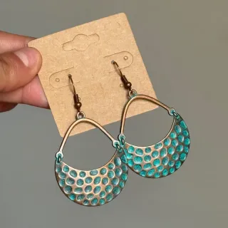 Pendientes Boho Vintage Cobre Turquesa