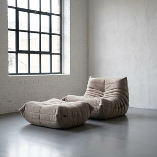 Puff tipo Togo Beige - sillon individual