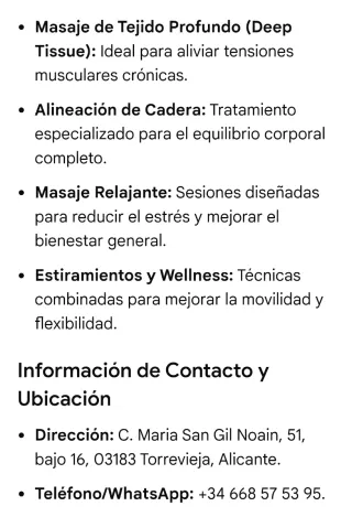 Masajista Torrevieja