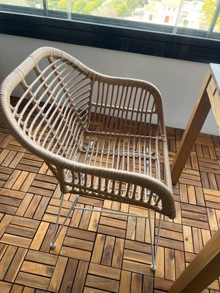 Pack de 4 sillas comedor de mimbre sintético