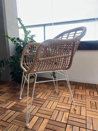 Pack de 4 sillas comedor de mimbre sintético