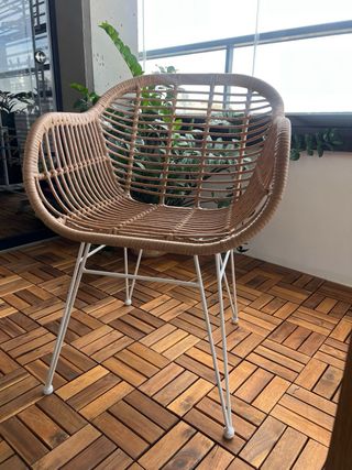 Pack de 4 sillas comedor de mimbre sintético