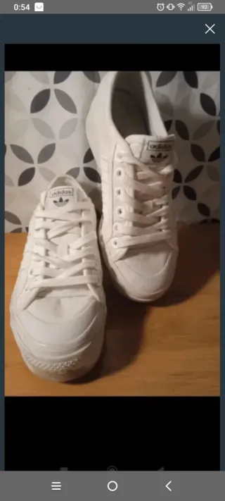 Plataforma Adidas Blancas