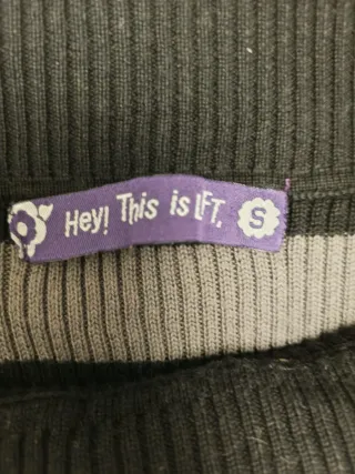 Jersey cuello barco rayas gris y negro