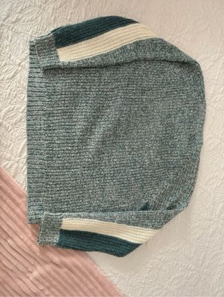 Jersey Brownie Talla S Chevron Gris y Verde