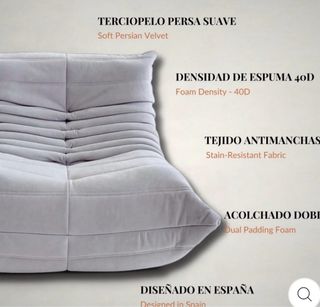 Puff Sillón Estilo Togo Gris