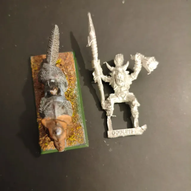 Warhammer Goblin Jefe Lobo Metal GW 1992