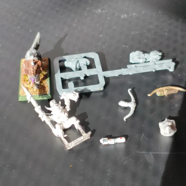 Warhammer Goblin Jefe Lobo Metal GW 1992