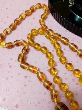 2 collane simil ambra