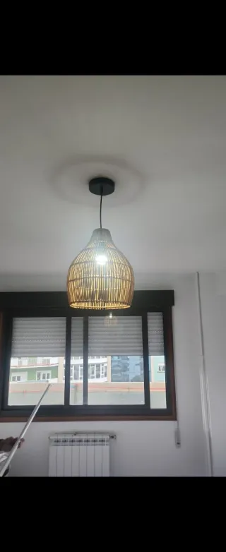 Lámpara colgante de bambú/ratán