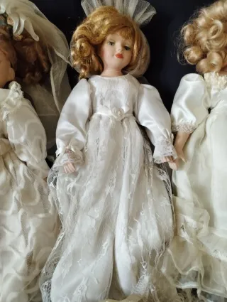 Pack 3 Muñecas Novia Porcelana Antiguas