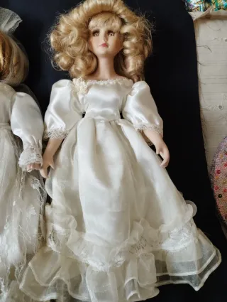 Pack 3 Muñecas Novia Porcelana Antiguas