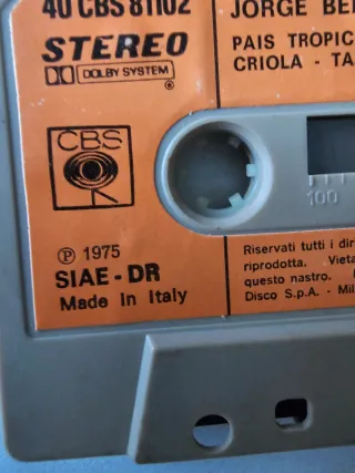 Jorge Ben Dal vivo al Sistina Live 1975 - MC K7