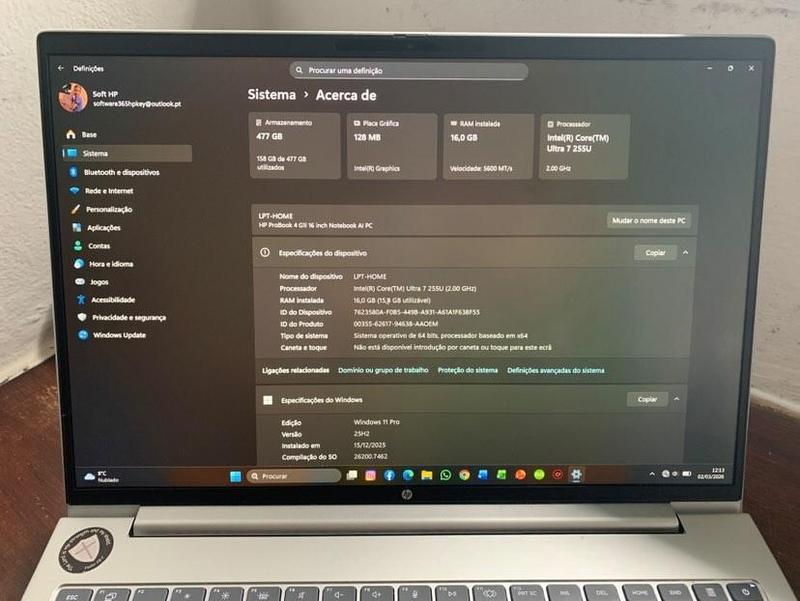 Portátil HP ProBook 4 G11 16 Intel Core Ultra 7 afbeelding 3