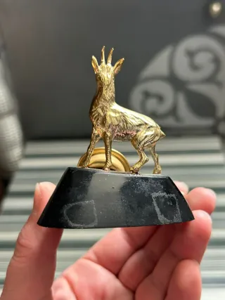 Termómetro de mesa vintage con antílope