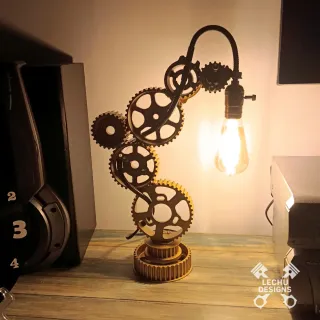 Lámpara poleas distribución Estilo Steampunk (0097