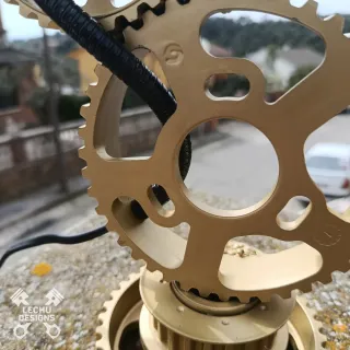 Lámpara poleas distribución Estilo Steampunk (0097