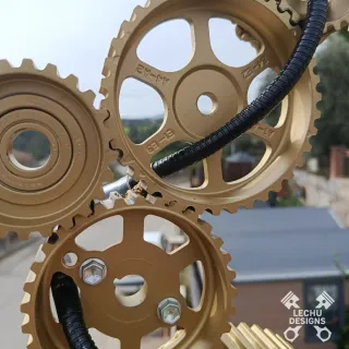 Lámpara poleas distribución Estilo Steampunk (0097