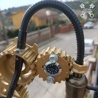 Lámpara poleas distribución Estilo Steampunk (0097