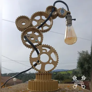 Lámpara poleas distribución Estilo Steampunk (0097