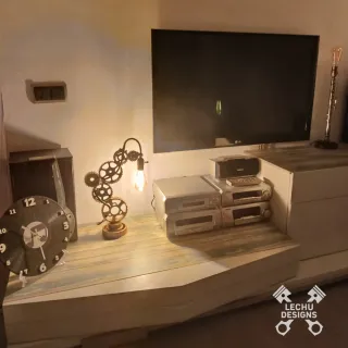 Lámpara poleas distribución Estilo Steampunk (0097