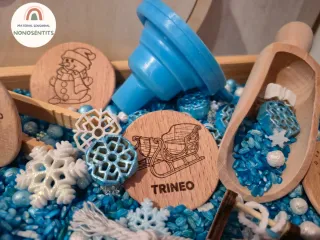 Bandeja sensorial muñeco de nieve