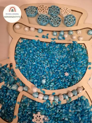 Bandeja sensorial muñeco de nieve