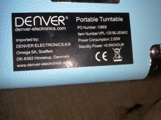 Tocadiscos Denver Azul