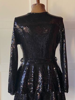Abito sera paillettes nero