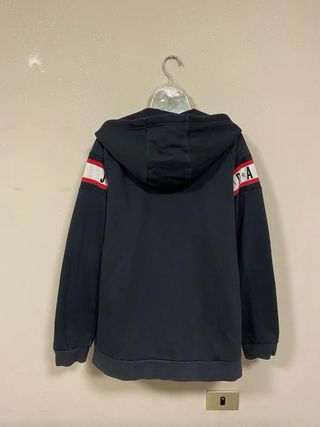 Felpa Air Jordan con cappuccio e zip Nera M