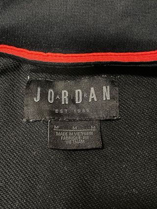 Felpa Air Jordan con cappuccio e zip Nera M