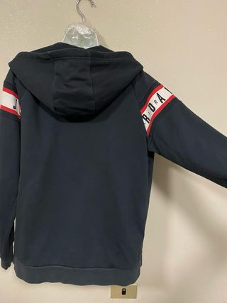 Felpa Air Jordan con cappuccio e zip Nera M