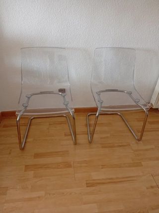 2 Sillas TOBIAS Ikea Transparentes
