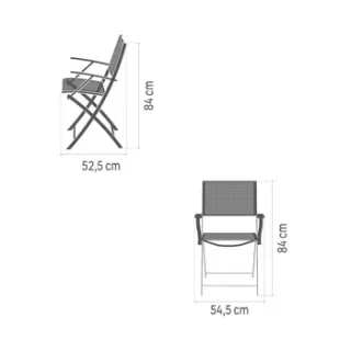 Silla de jardín plegable con brazos Naterial Emys