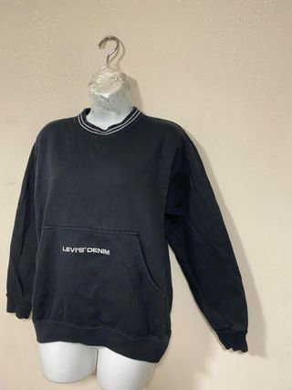 Felpa Levi's unisex girocollo nera taglia S