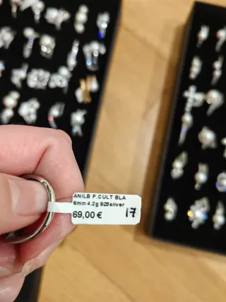 Anillos Plata Perla Cultivada y Circonitas