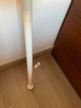 Barra Cortina Extensible IKEA Blanca con remates