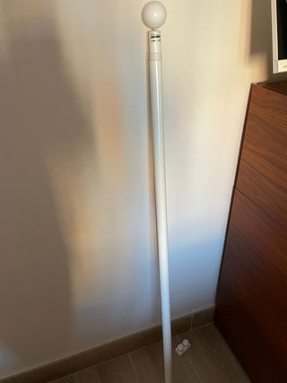 Barra Cortina Extensible IKEA Blanca con remates