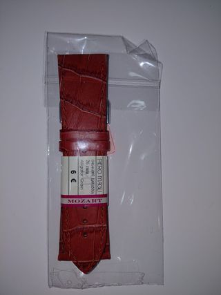 Pulsera de reloj de cuero marrón