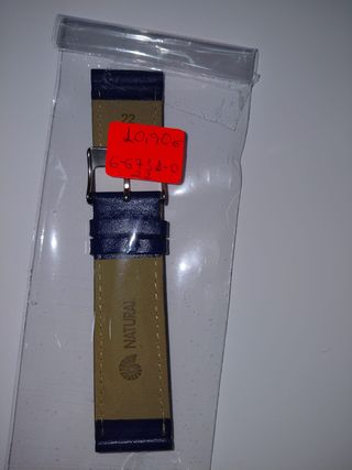 Pulsera de reloj de cuero marrón