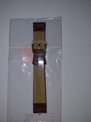 Pulsera de reloj de cuero marrón