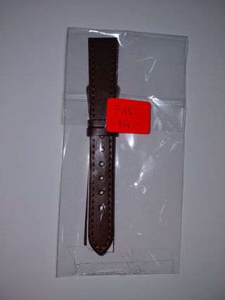 Pulsera de reloj de cuero marrón