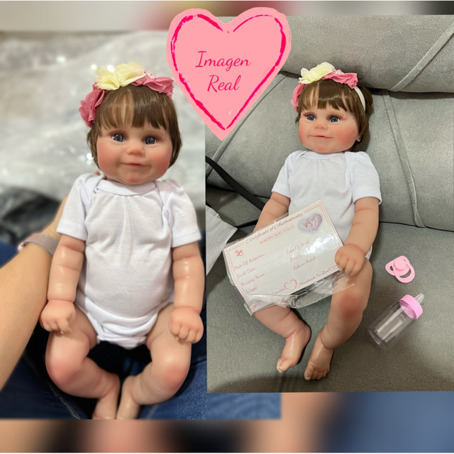 Bambola neonata reborn in silicone