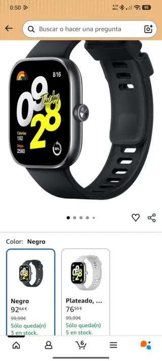 Xiaomi Watch 4 Negro.¡CHOLLO VALORADO NUEVO EN 90!