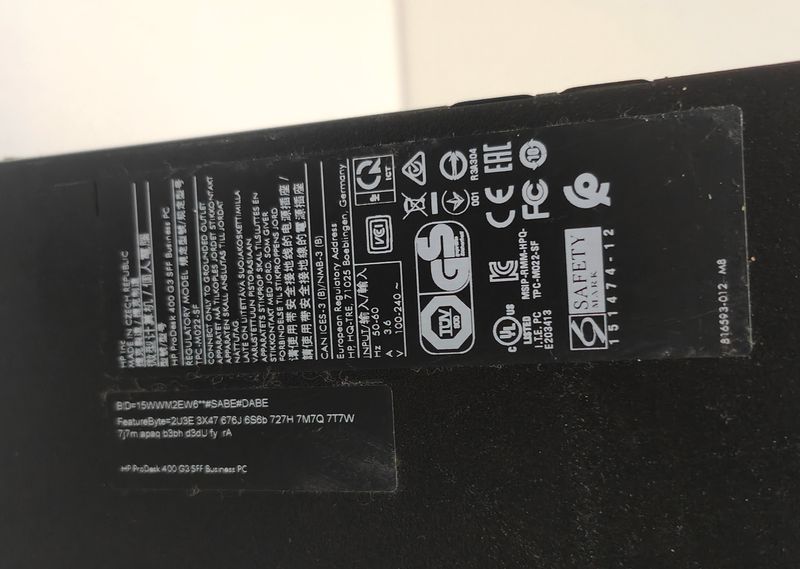 PC HP ProDesk 400 G3 SFF 8Gb/SSD 500Gb afbeelding 4