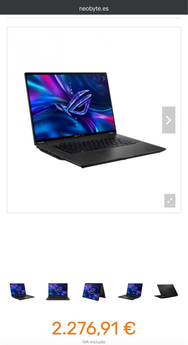 Asus RTX i9 1TB 240Hz Táctil